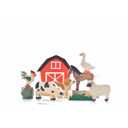 土耳其L and Wood 木质农场动物叠叠乐