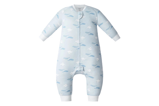 Nest Designs 1.0 TOG Organic Cotton Long Sleeve Sleep Suit - Beluga Boogie