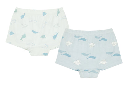 Nest Designs Bamboo Girls Boy Short Underwear (2 Pack) - Belugas
