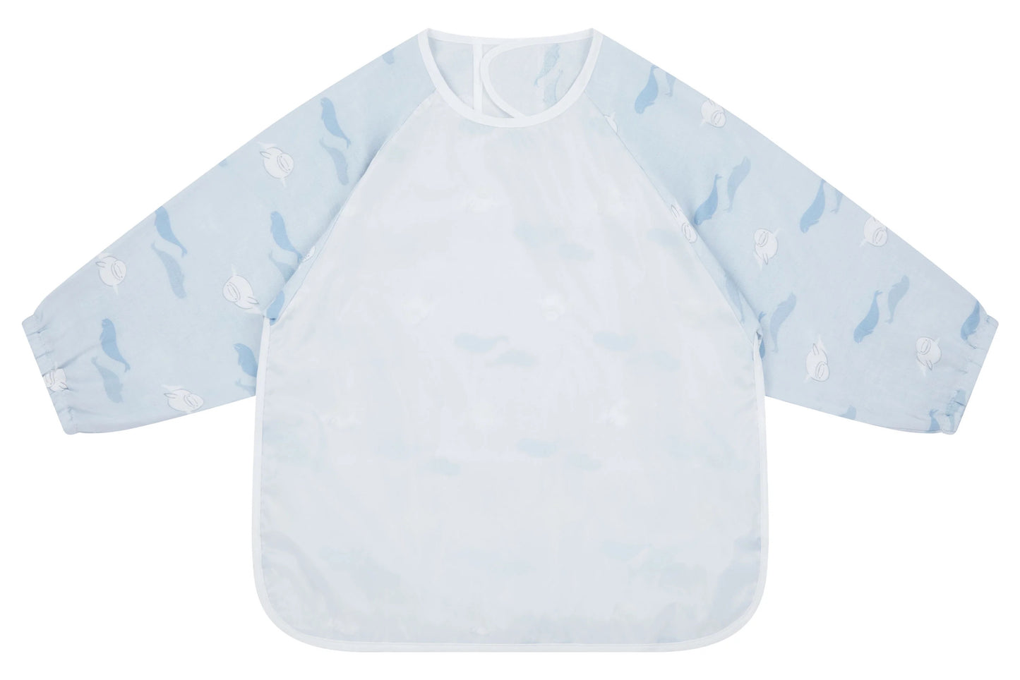 Nest Designs Bamboo Long Sleeve Bib Cover - Beluga Boogie