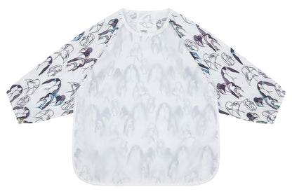 Nest Designs Bamboo Long Sleeve Bib Cover - Penguin Love