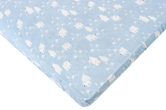 Nest Designs Fitted Bamboo Crib Sheet - Snowy Peaks