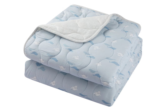 Nest Designs Large Quilted Bamboo Winter Blanket 3.2 TOG - Beluga Boogie