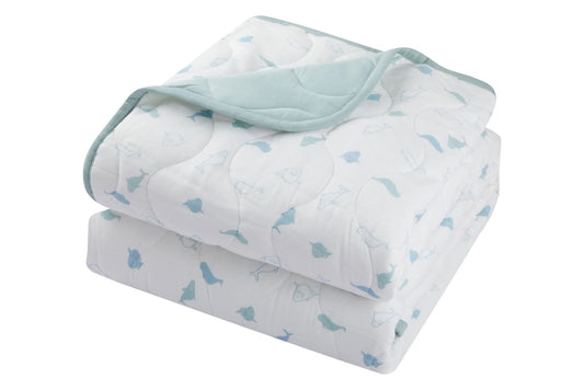 Nest Designs Medium Quilted Bamboo Winter Blanket 3.2 TOG - Baby Beluga