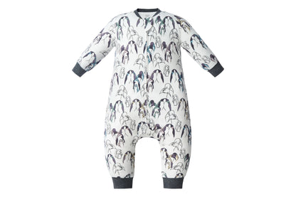 Nest Designs Organic Cotton Long Sleeve Footed Sleep Bag 1.0 TOG - Penguin Love