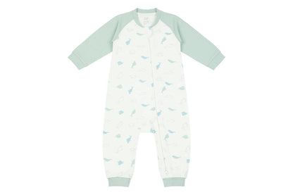 Nest Designs Organic Cotton One-Piece Zip Footless Sleeper - Baby Beluga
