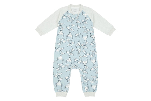 Nest Designs Organic Cotton One-Piece Zip Footless Sleeper - Guess Hoo