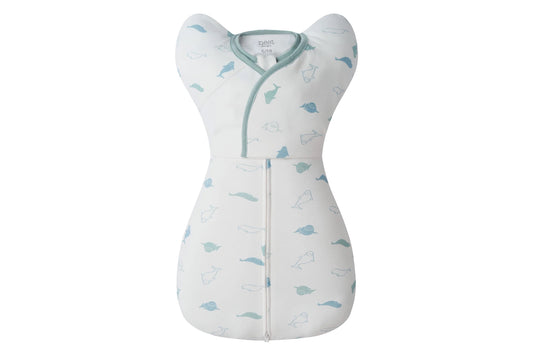 Nest Designs Organic Cotton Startle Stop Sleep Bag 0.5 TOG - Baby Beluga
