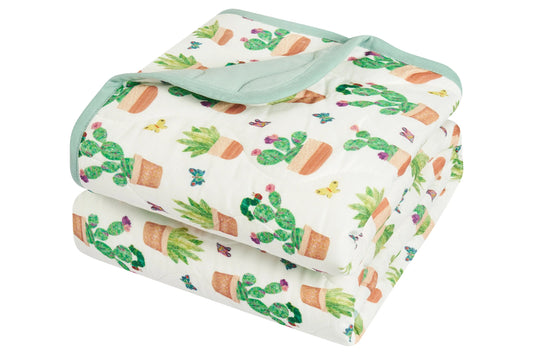 Nest Designs Small Quilted Winter Blanket 3.2 TOG - Eric Carle I spy Cacti