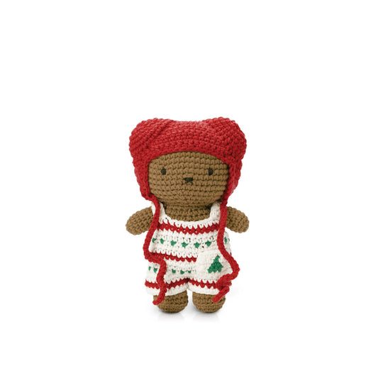 荷兰手工Just Dutch-Boris Christmas Outfit christmas overall + red hat