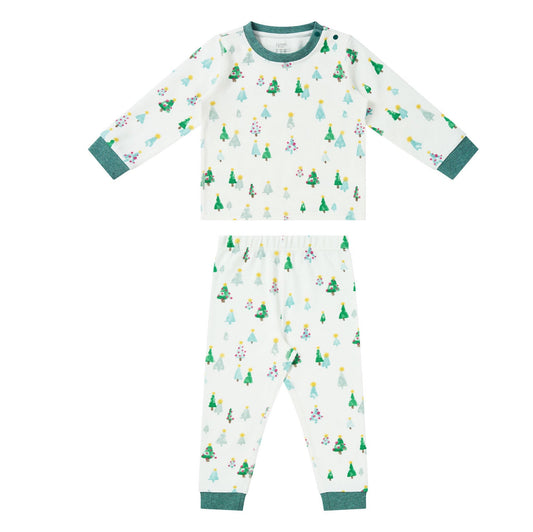 Nest Designs Organic Cotton Two-Piece PJ Set - Twinkle Trees