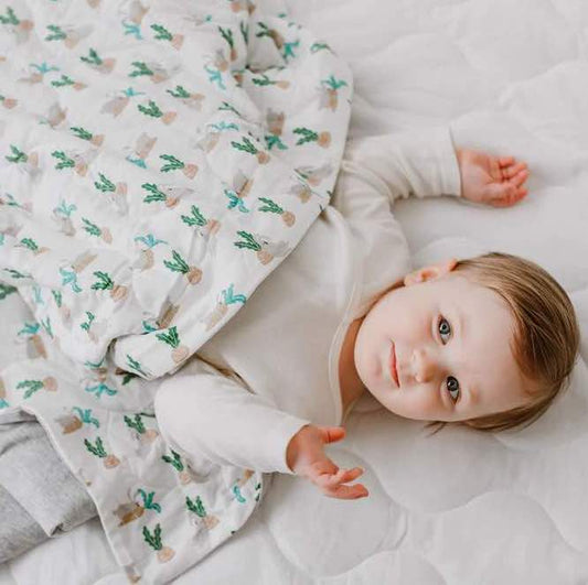 Nest Designs Bamboo Duvet Cover(Crib) - Lazy Rabbits