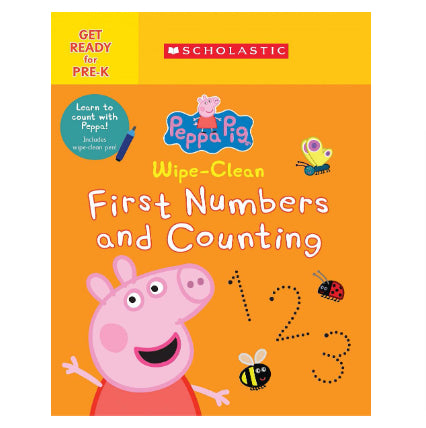 美国Scholastic-Peppa Pig-Wipe-Clean First Numbers and Counting