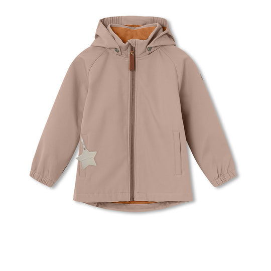Mini A Ture Aden Softshell Jacket - MOKA MERINGUE