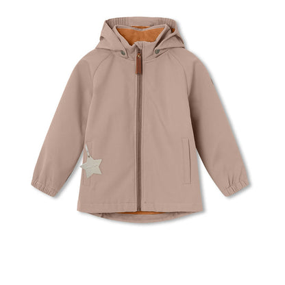 Mini A Ture Aden Softshell Jacket - MOKA MERINGUE