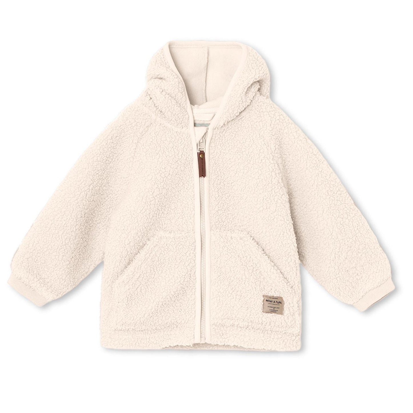 Mini A Ture Liff Teddy Fleece Jacket - Swan White