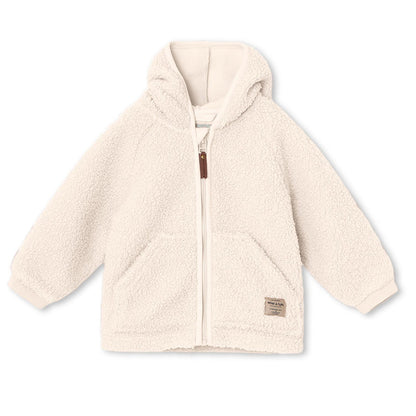 Mini A Ture Liff Teddy Fleece Jacket - Swan White