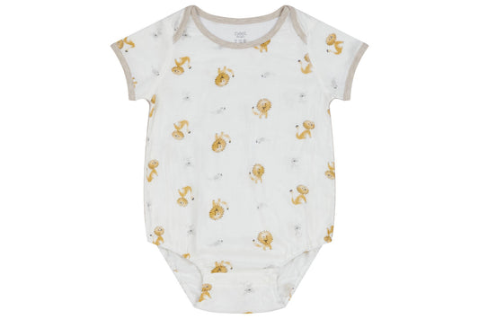 Nest Designs Bamboo Pima Short Sleeve Onesie - The Lion and The Mouse