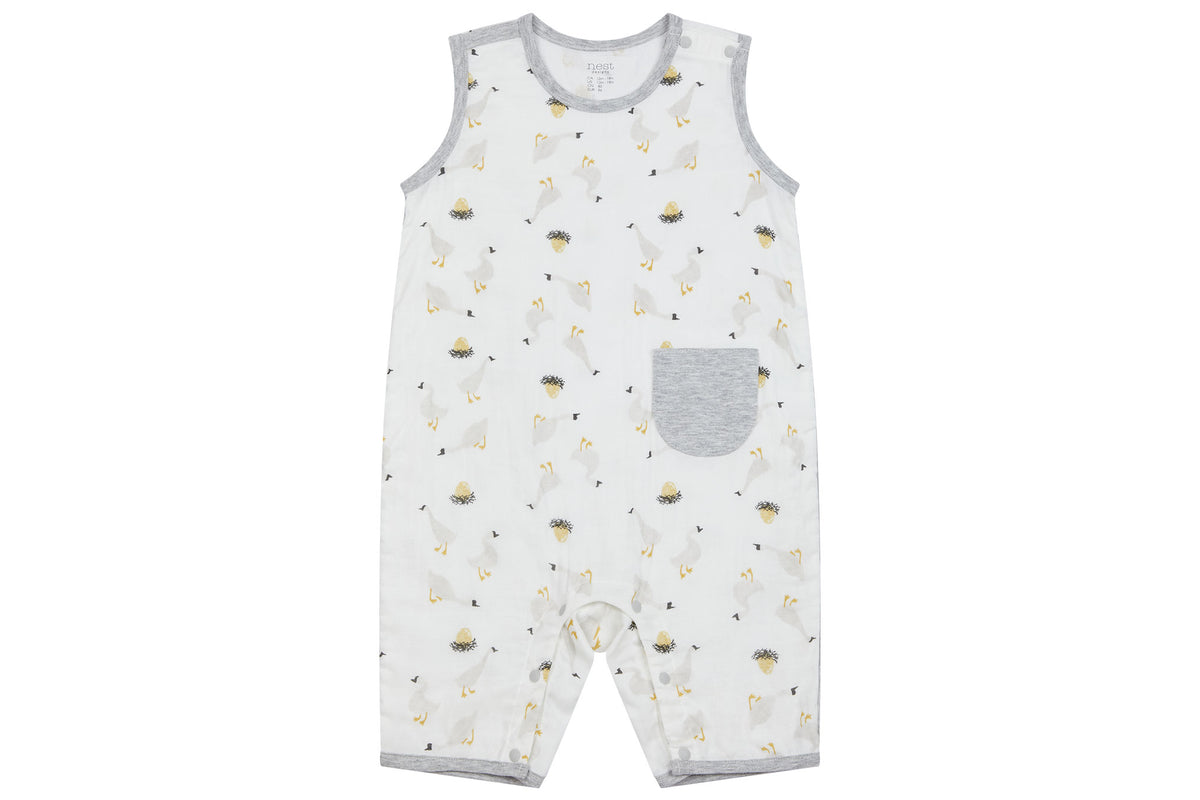 Nest Designs Bamboo Pima Sleeveless Romper - The Goose & The Golden egg