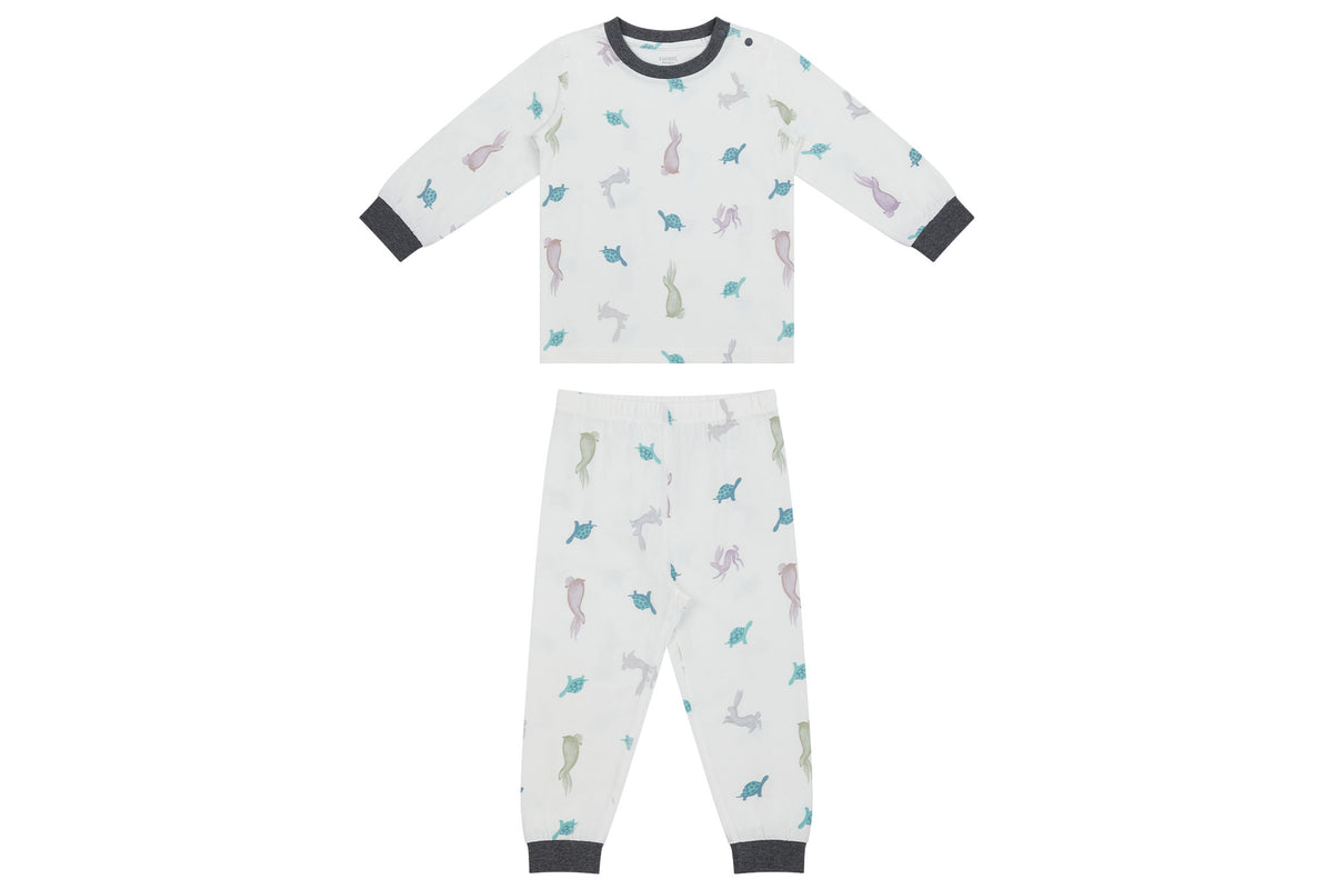 Nest Designs Bamboo Two-Piece Long Sleeve PJ Set - The Tortoise & The Hare