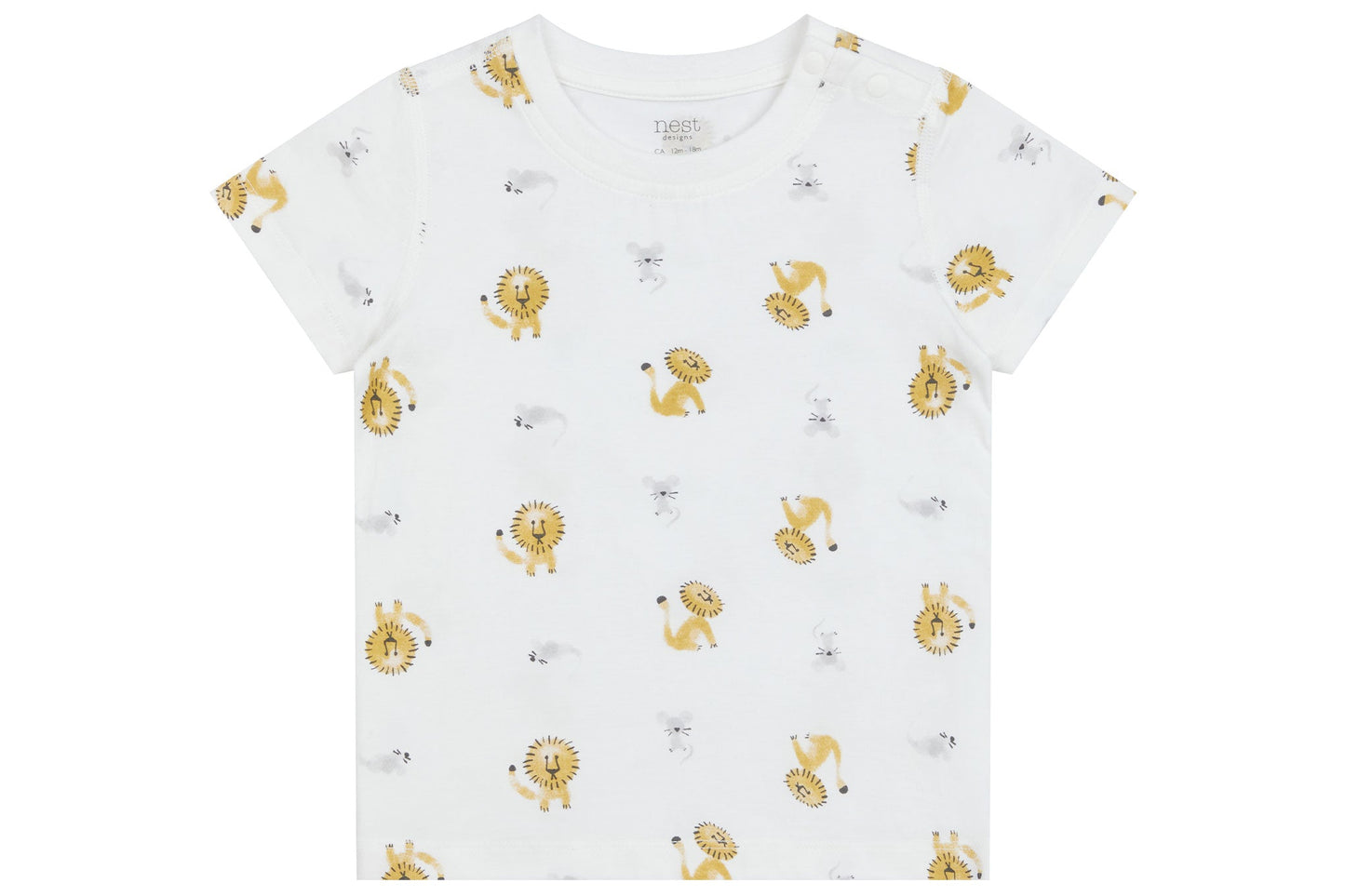 Nest Designs Bamboo Jersey Short Sleeve T-Shirt - The Lion and The Mouse