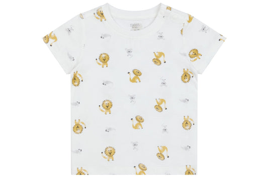 Nest Designs Bamboo Jersey Short Sleeve T-Shirt - The Lion and The Mouse