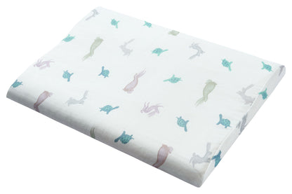 Nest Designs Bamboo Toddler Poplin Pillow with Pillowcase (Medium) - The Tortoise & The Hare - 55X35