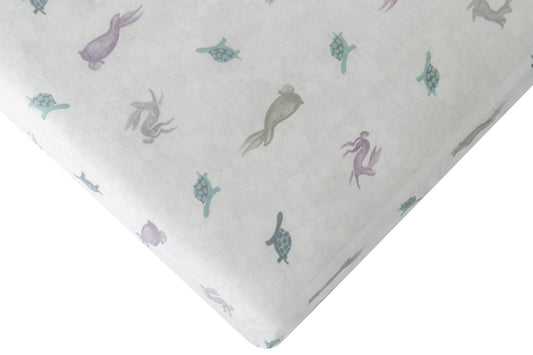 Nest Designs Fitted Bamboo Crib Sheet - The Tortoise & The Hare - 132X71