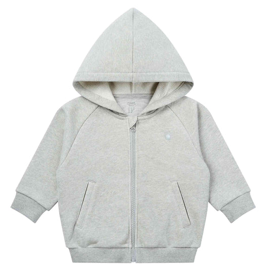 Nest Designs Basic Organic Terry Zip Up Hoodie - Cloudburst Light