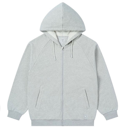 Nest Designs Basic-Men's Basics Organic Terry Zip Up Hoodie - Cloudburst Light