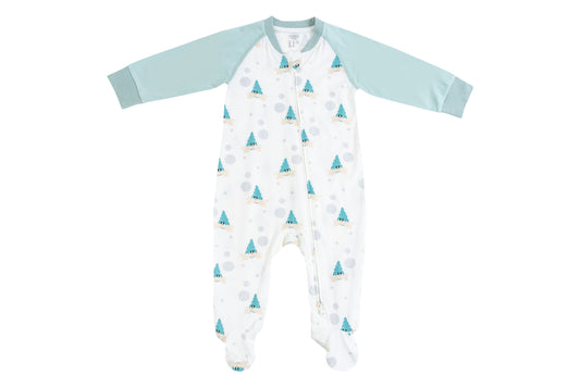 Nest Designs Bamboo Jersey One-Piece Zip Footed Sleeper - The Happy Hermit