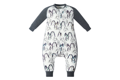 Nest Designs Bamboo Long Sleeve Footed Sleep Bag 1.0 TOG - Penguin Love