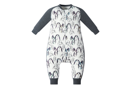 Nest Designs Bamboo Long Sleeve Footed Sleep Bag 1.0 TOG - Penguin Love