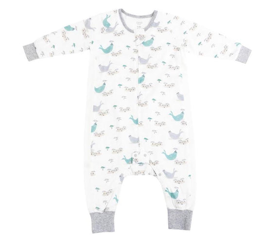 Nest Designs-0.6 TOG Bamboo Pima Long Sleeve Sleep Suit - Basking Buddies