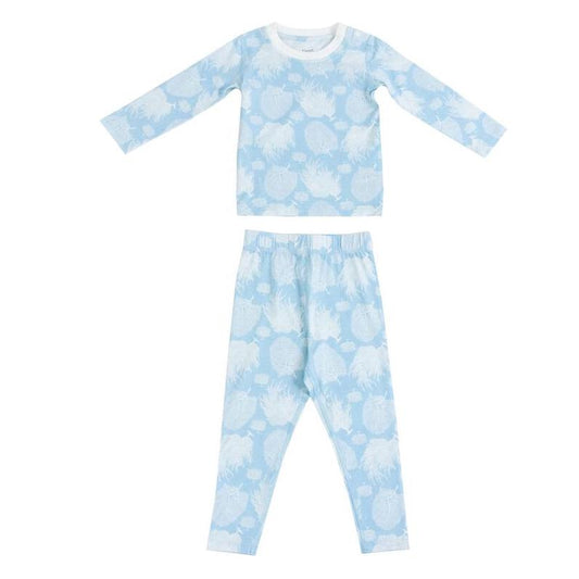 Nest Designs-Bamboo Jersey Two-Piece Long Sleeve PJ Set - Sea Fan