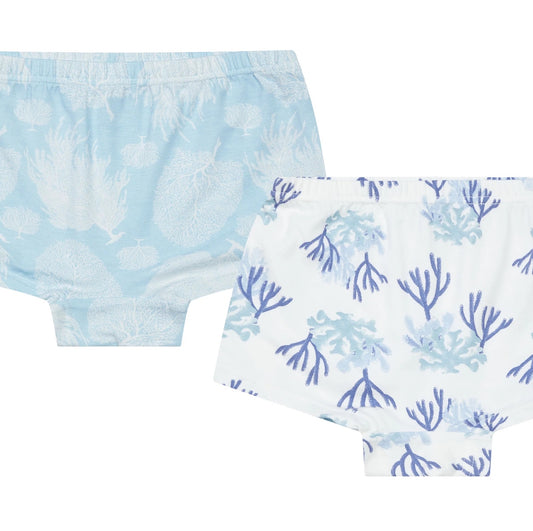 Nest Designs-Bamboo Girls Boy Short Underwear (2 Pack) - Coralife