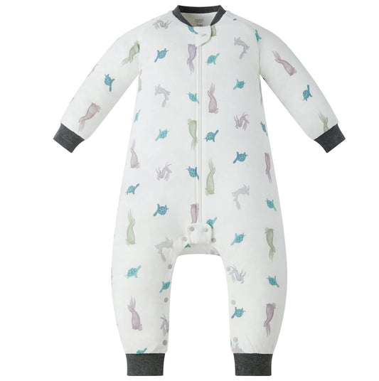 Nest Designs-Avocado Bamboo Long Sleeve Footed Sleep Bag 1.0 TOG - The Tortoise & The Hare