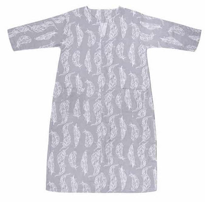 Nest Designs-Women's Bamboo Robe - Feather Grey