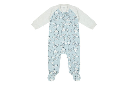Nest Designs Organic Cotton One-Piece Zip Footed Sleeper - Guess Hoo