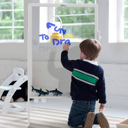 Little Partners Contempo Peek-A-Boo Art Easel - Soft White