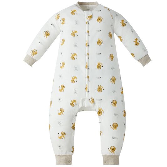 Nest Designs Avocado Bamboo Long Sleeve Footed Sleep Bag 1.0 TOG - The Lion & The Mouse