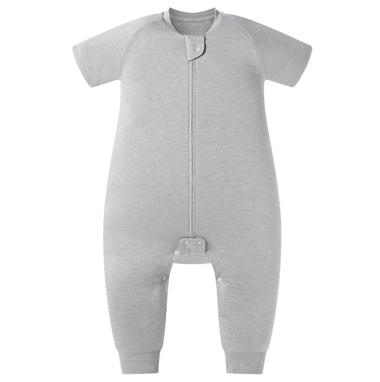 Nest Designs Bamboo Jersey Short Sleeve Footed Sleep Bag 0.5 TOG - Pantone Drizzle