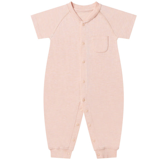 Nest Designs Bamboo Jersey Short Sleeve Romper - Pantone Bellini