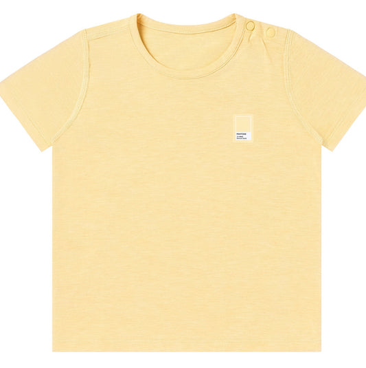 Nest Designs Bamboo Jersey Short Sleeve T-shirt - Pantone Sunset Gold