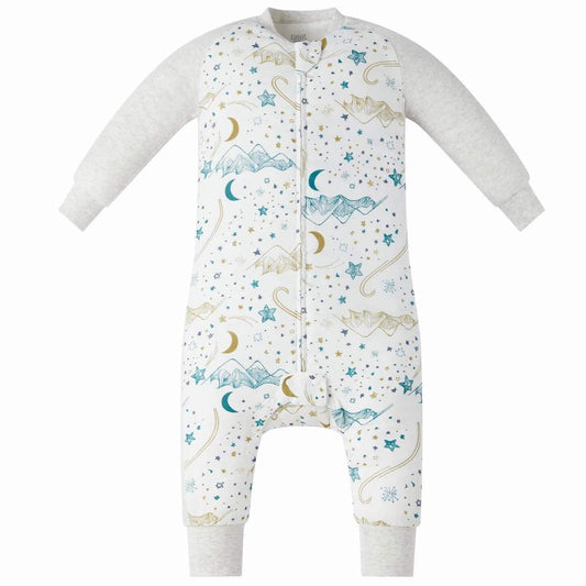 Nest Designs Bamboo Long Sleeve Footed Sleep Bag 1.0 TOG - Stars White