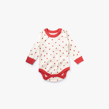加拿大Sapling Child Apple Long Sleeve Bodysuit-有机棉华夫系列