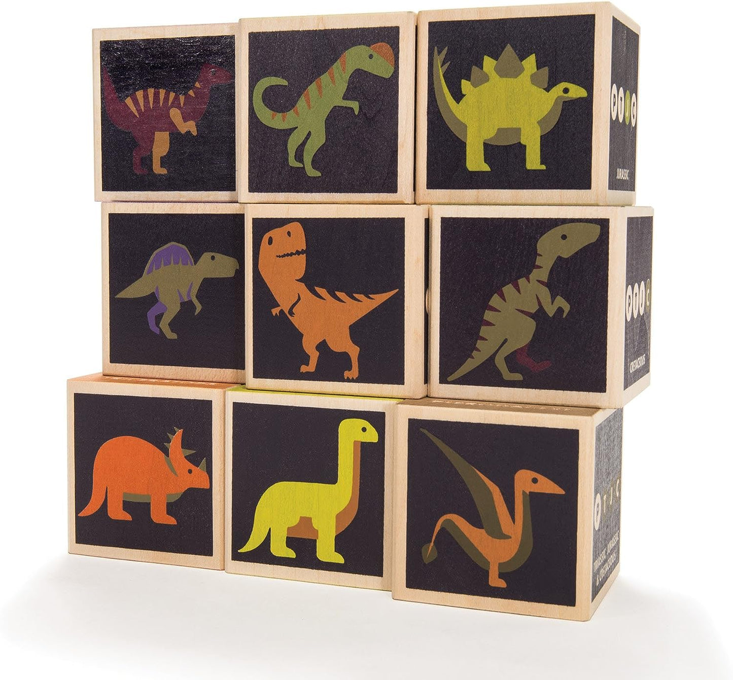美国Uncle Goose Dinosaur Blocks-质感满满的益智积木块