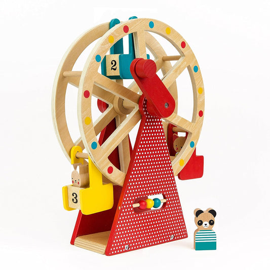 美国Petit Collage Wooden Ferris Wheel Carnival-手摇摩天轮