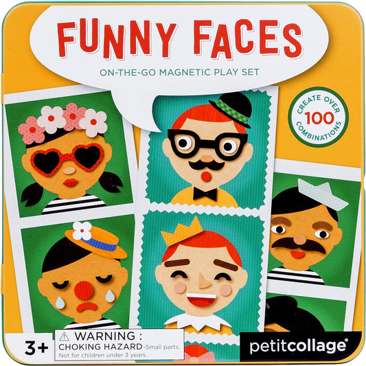 美国Petit Collage Mag Play Set Funny Faces