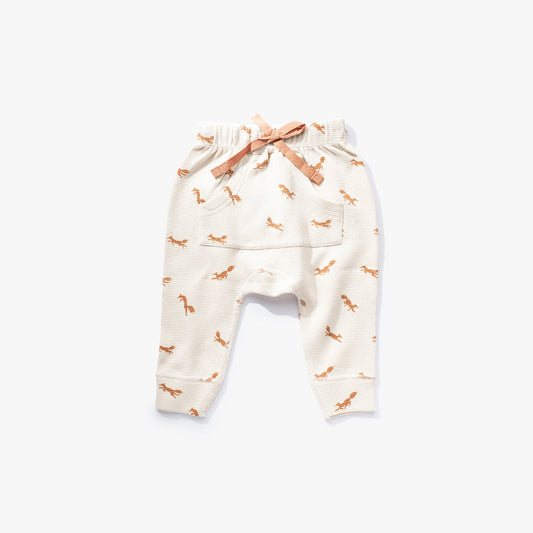 加拿大Sapling Child Fox Waffle Pants-有机棉华夫系列